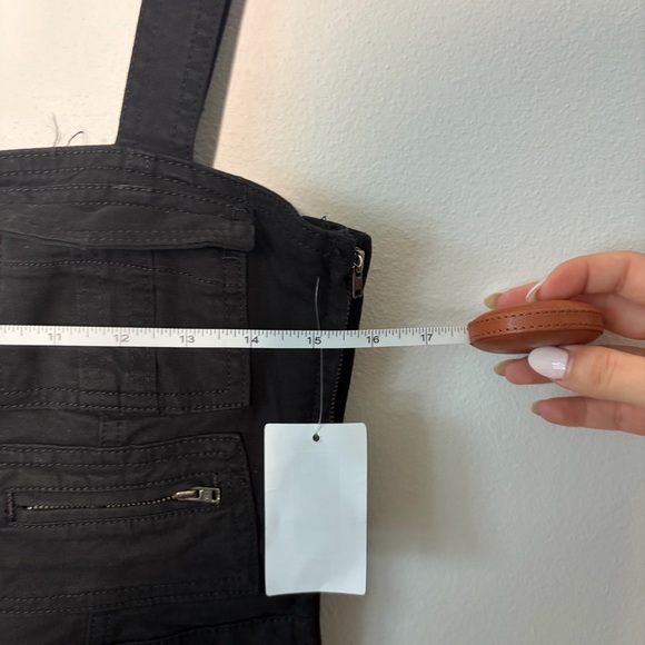 NWT Good American Black Denim Corset Utility Jumpsuit Wide Leg Size S - Picture 11 of 14